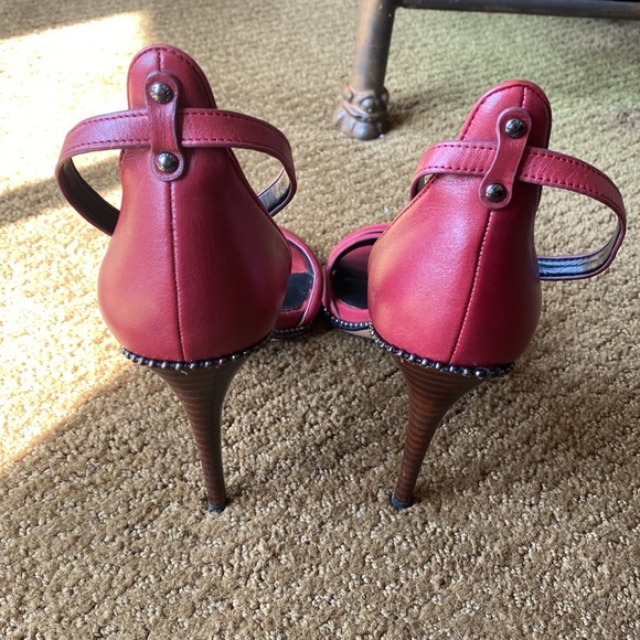 Women's Coach Burgundy Heels Size: 7B - Picture 12 of 13